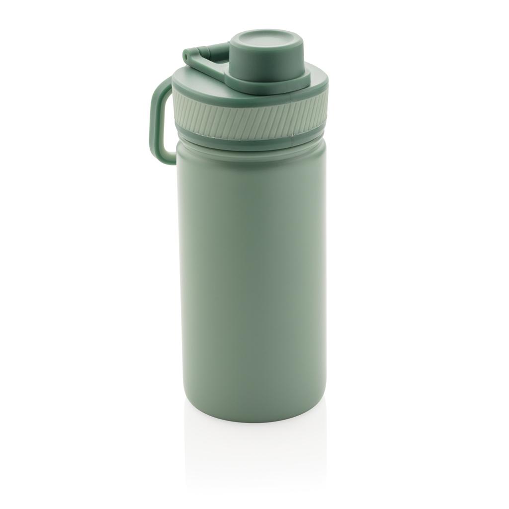 Sticlă termoizolantă din oțel inoxidabil cu capac sport, 550ml green
