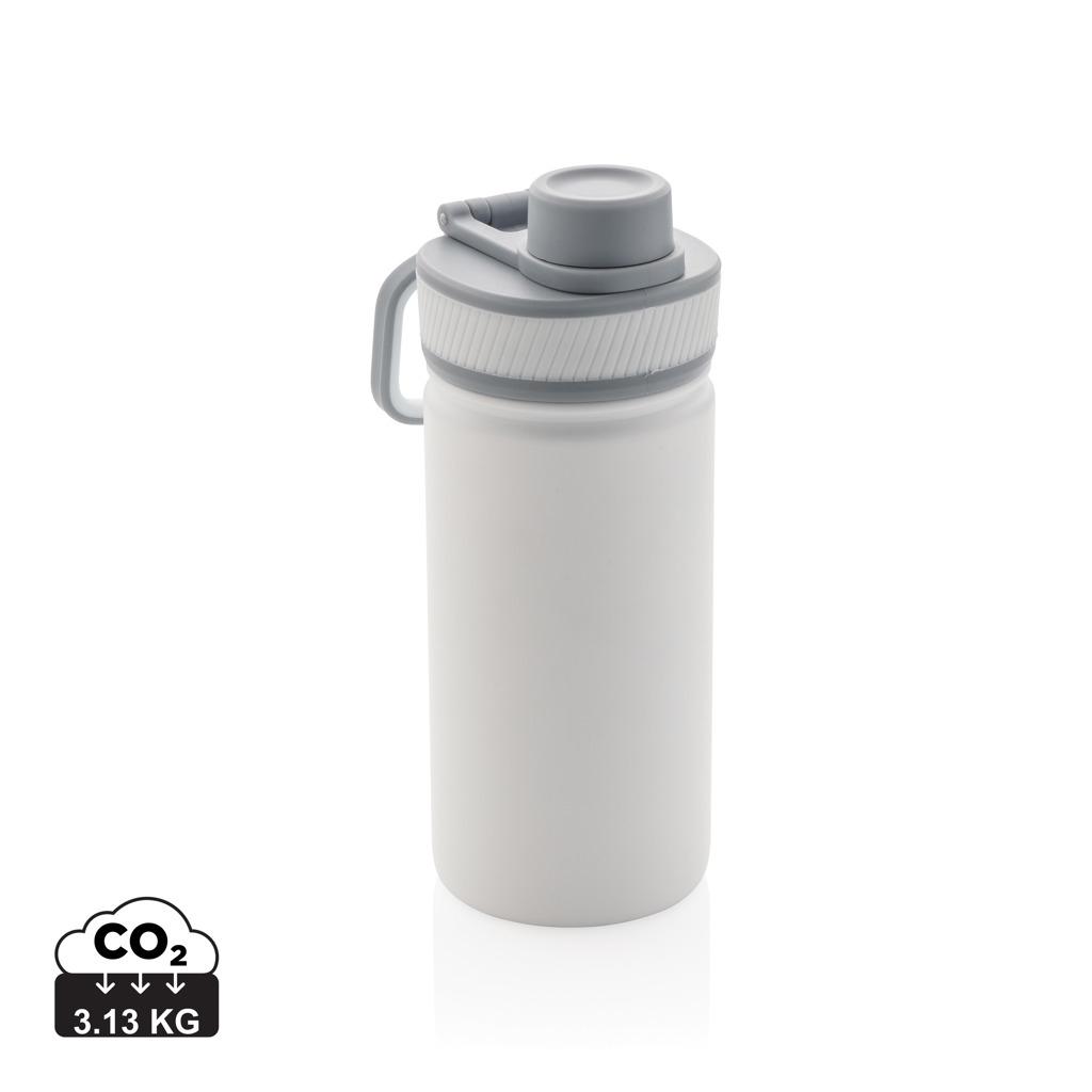 Sticlă termoizolantă din oțel inoxidabil cu capac sport, 550ml transparent