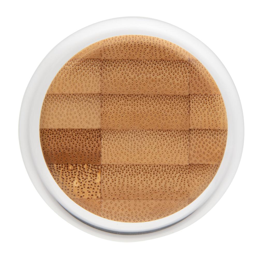 Sticlă din sticlă borosilicată cu capac din bambus Impact transparent