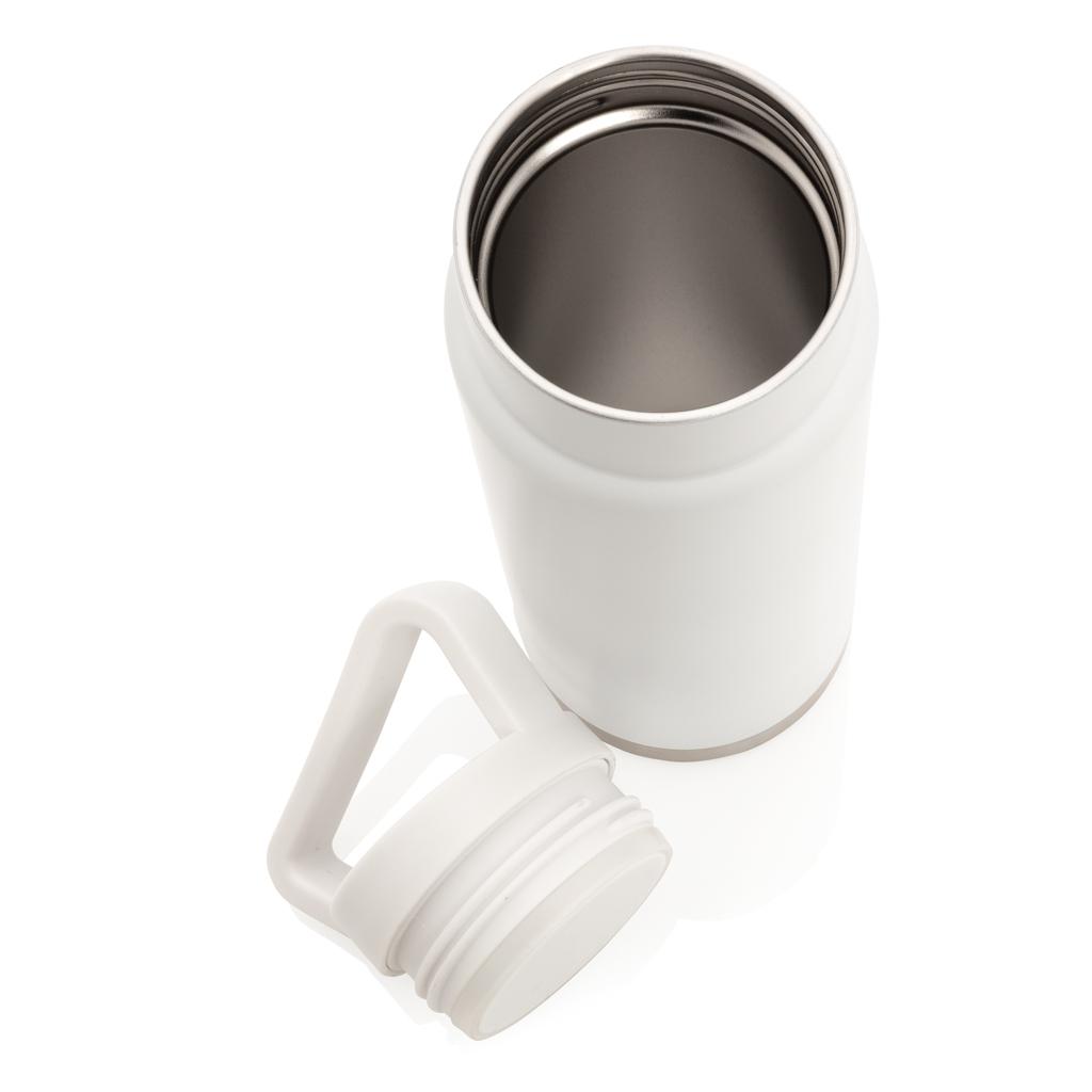 Sticlă termoizolantă etanșă on-the-go, cu mâner transparent