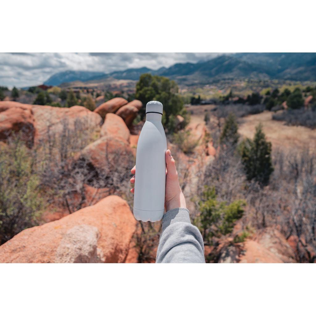 Sticlă termoizolantă din oțel inoxidabil, culoare solidă, 750ml transparent