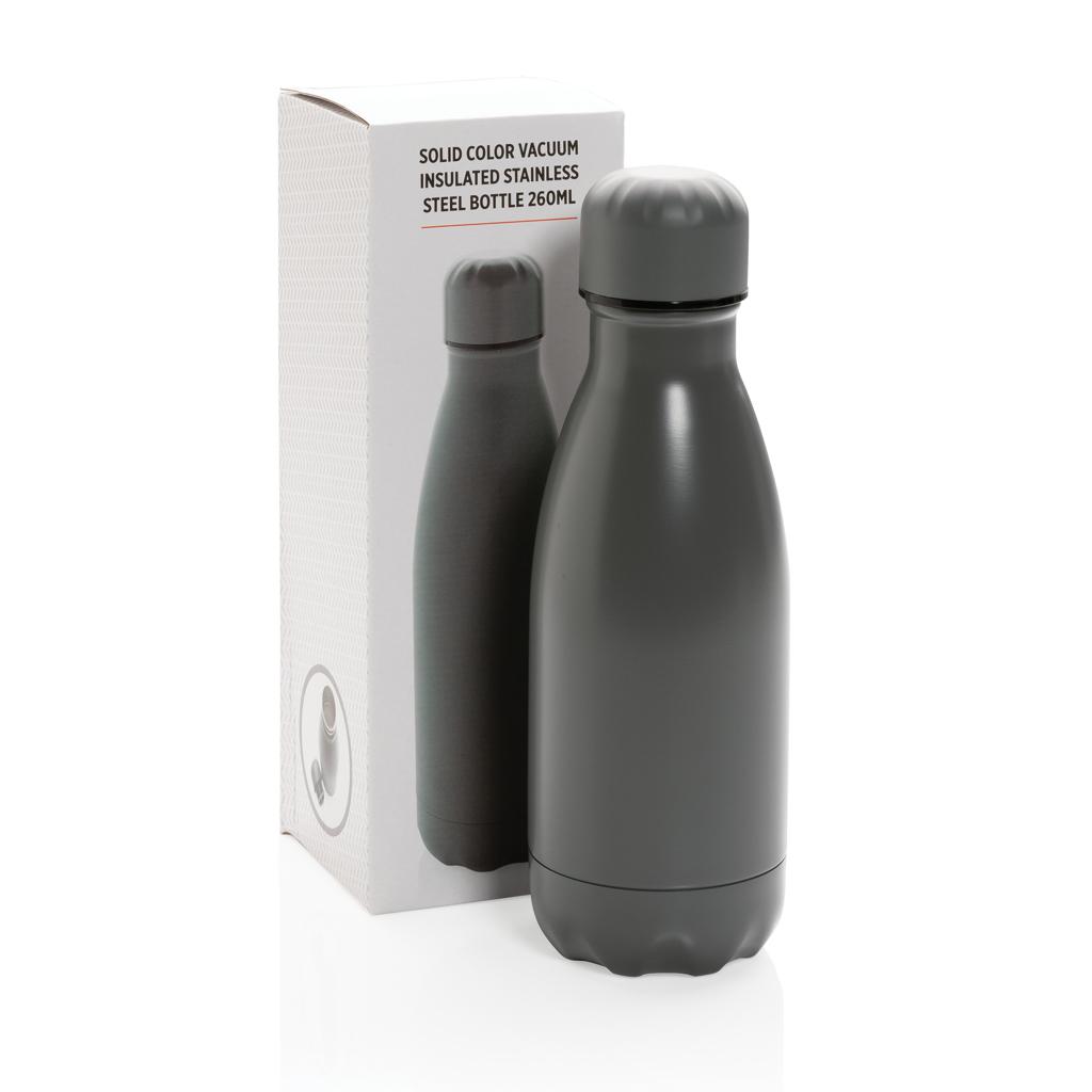 Sticlă termoizolantă din oțel inoxidabil, culoare solidă, 260ml grey