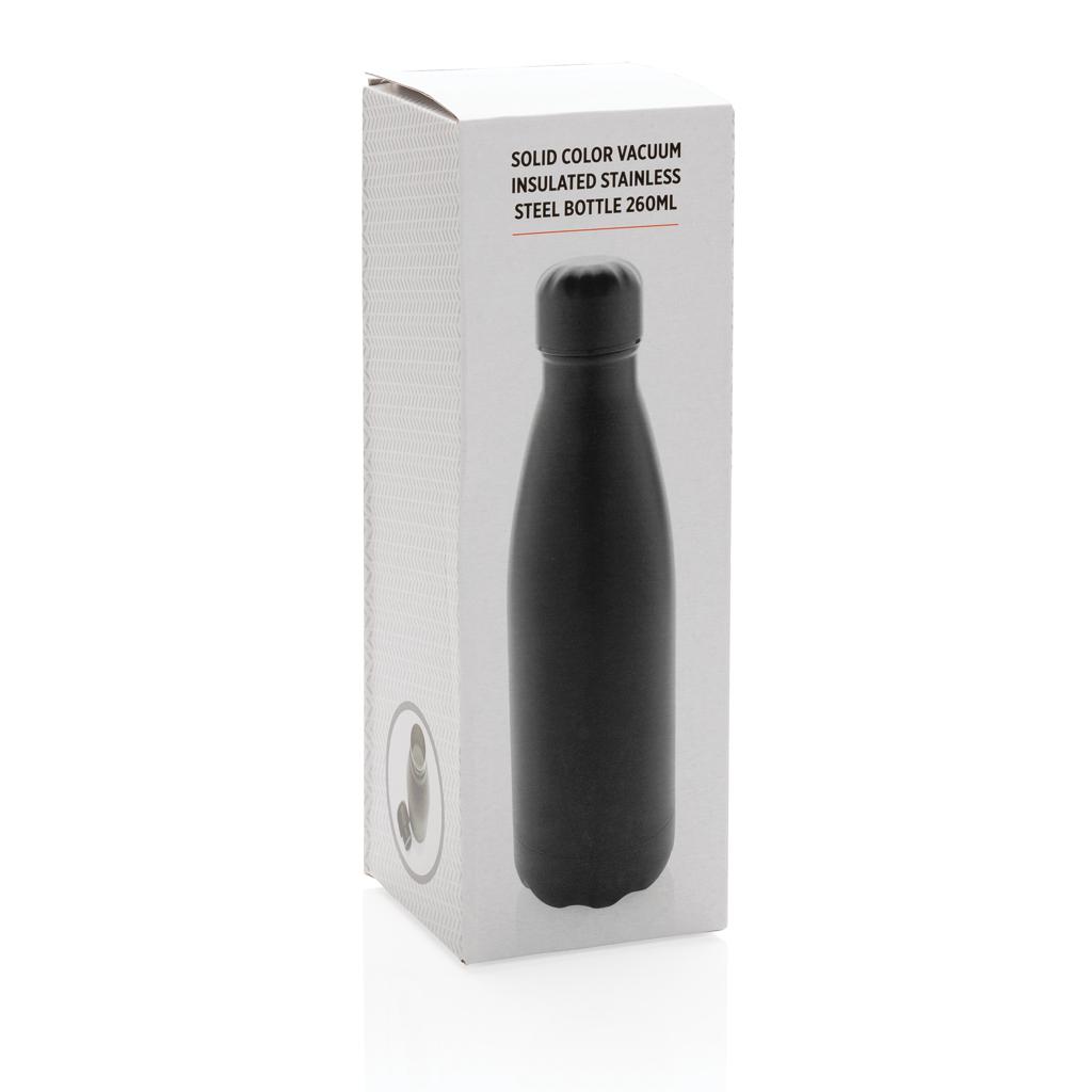 Sticlă termoizolantă din oțel inoxidabil, culoare solidă, 260ml black