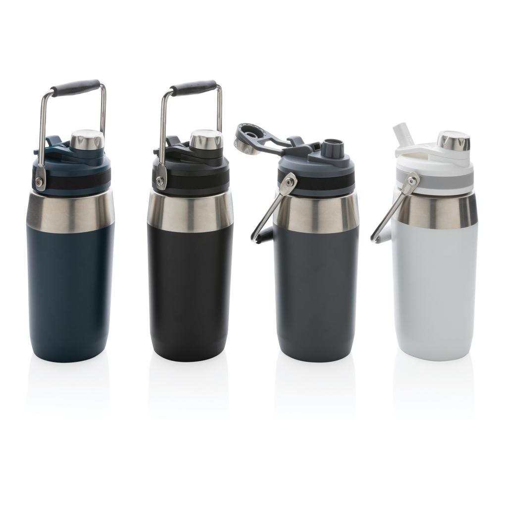 Sticlă termoizolantă din oțel inoxidabil cu capac cu funcție dublă 500ml transparent