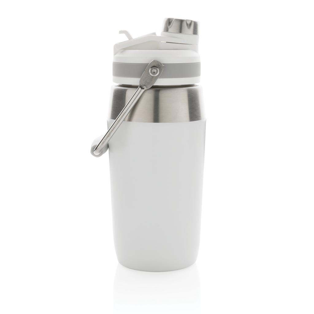 Sticlă termoizolantă din oțel inoxidabil cu capac cu funcție dublă 500ml transparent