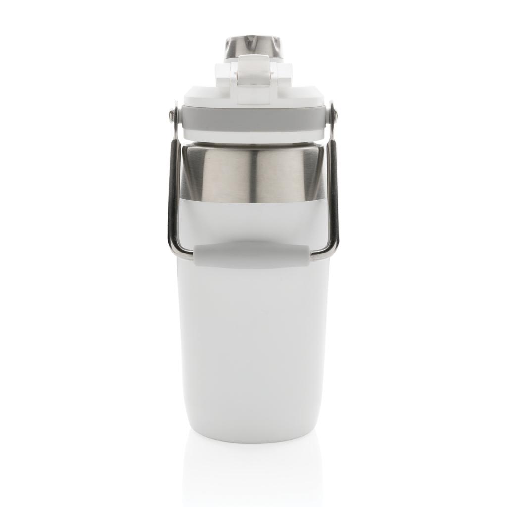 Sticlă termoizolantă din oțel inoxidabil cu capac cu funcție dublă 500ml transparent