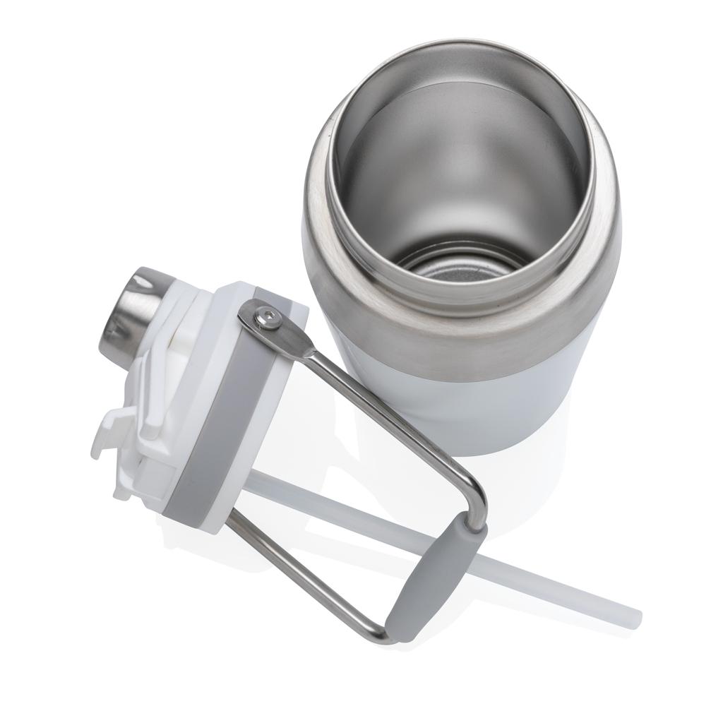 Sticlă termoizolantă din oțel inoxidabil cu capac cu funcție dublă 500ml transparent