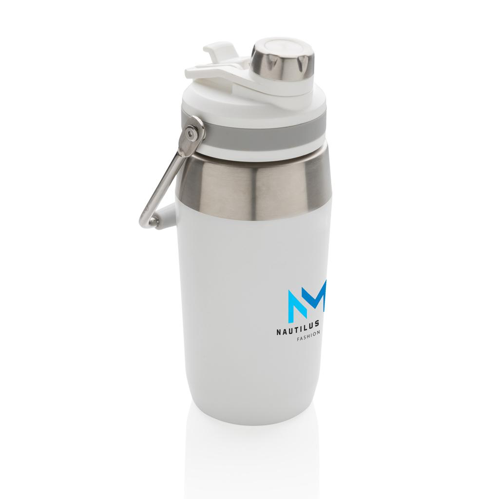 Sticlă termoizolantă din oțel inoxidabil cu capac cu funcție dublă 500ml transparent