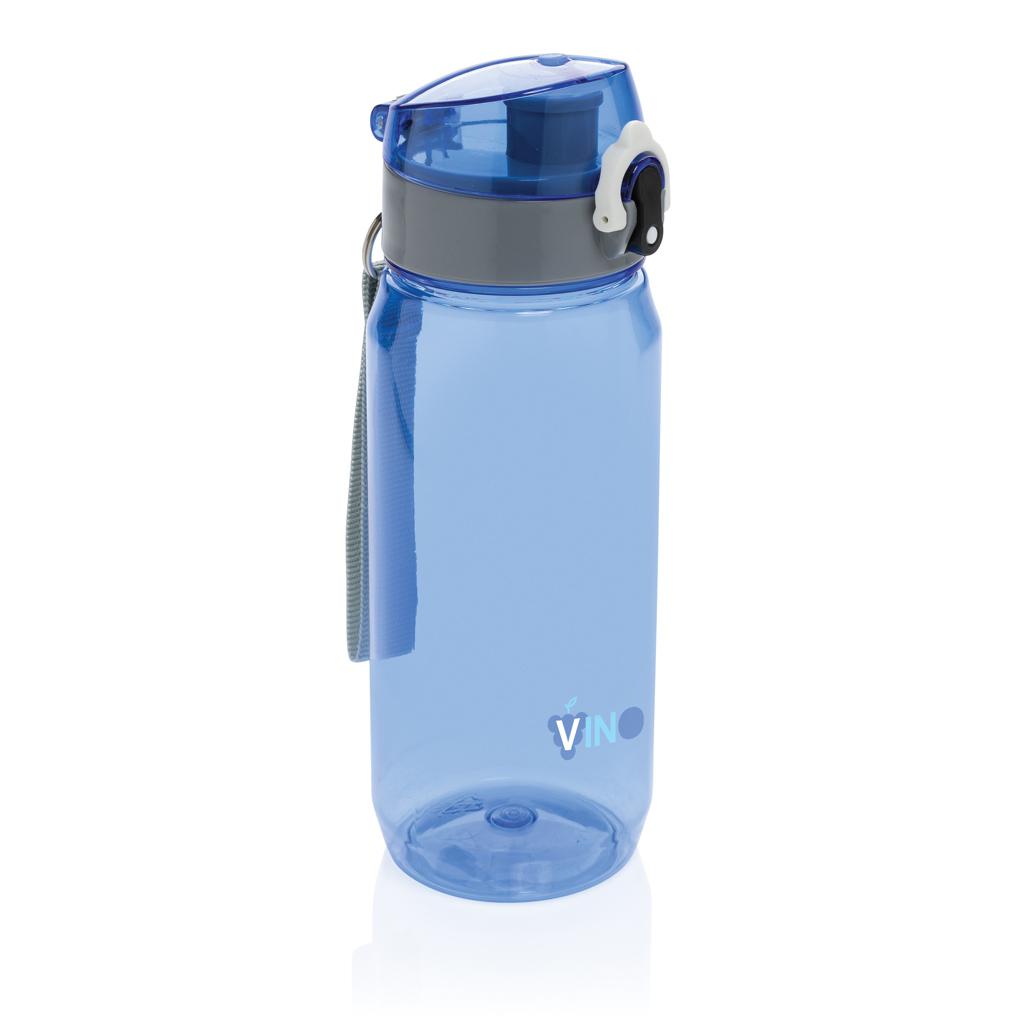 Sticlă de apă etanșă și blocabilă RCS din PET reciclat, 600ml Yide blue