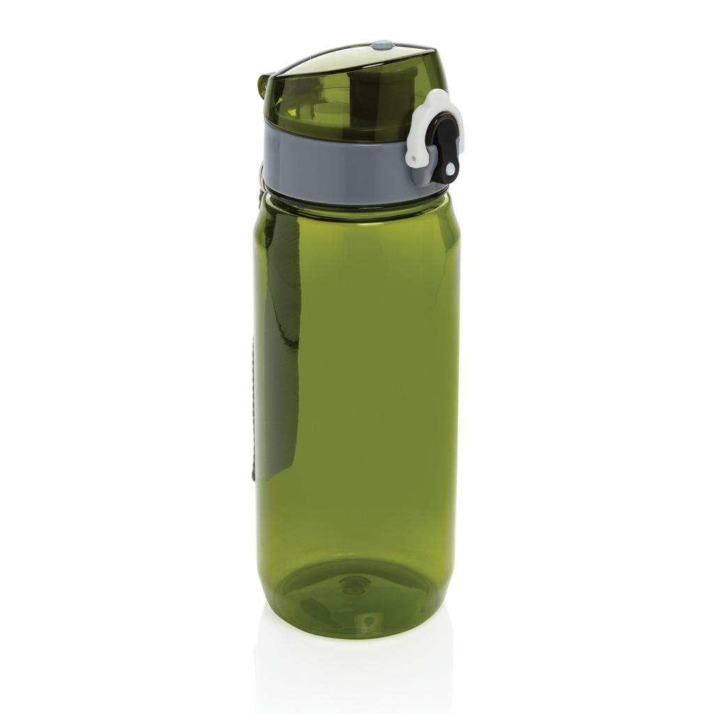 Sticlă de apă etanșă și blocabilă RCS din PET reciclat, 600ml Yide green