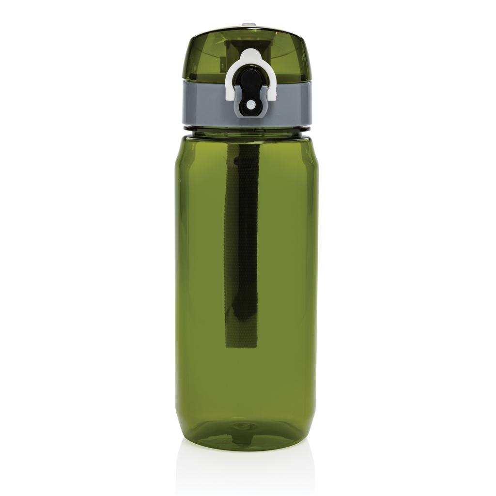 Sticlă de apă etanșă și blocabilă RCS din PET reciclat, 600ml Yide green
