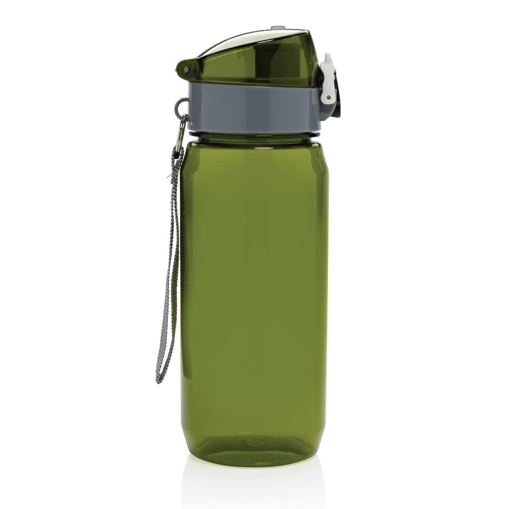Sticlă de apă etanșă și blocabilă RCS din PET reciclat, 600ml Yide green