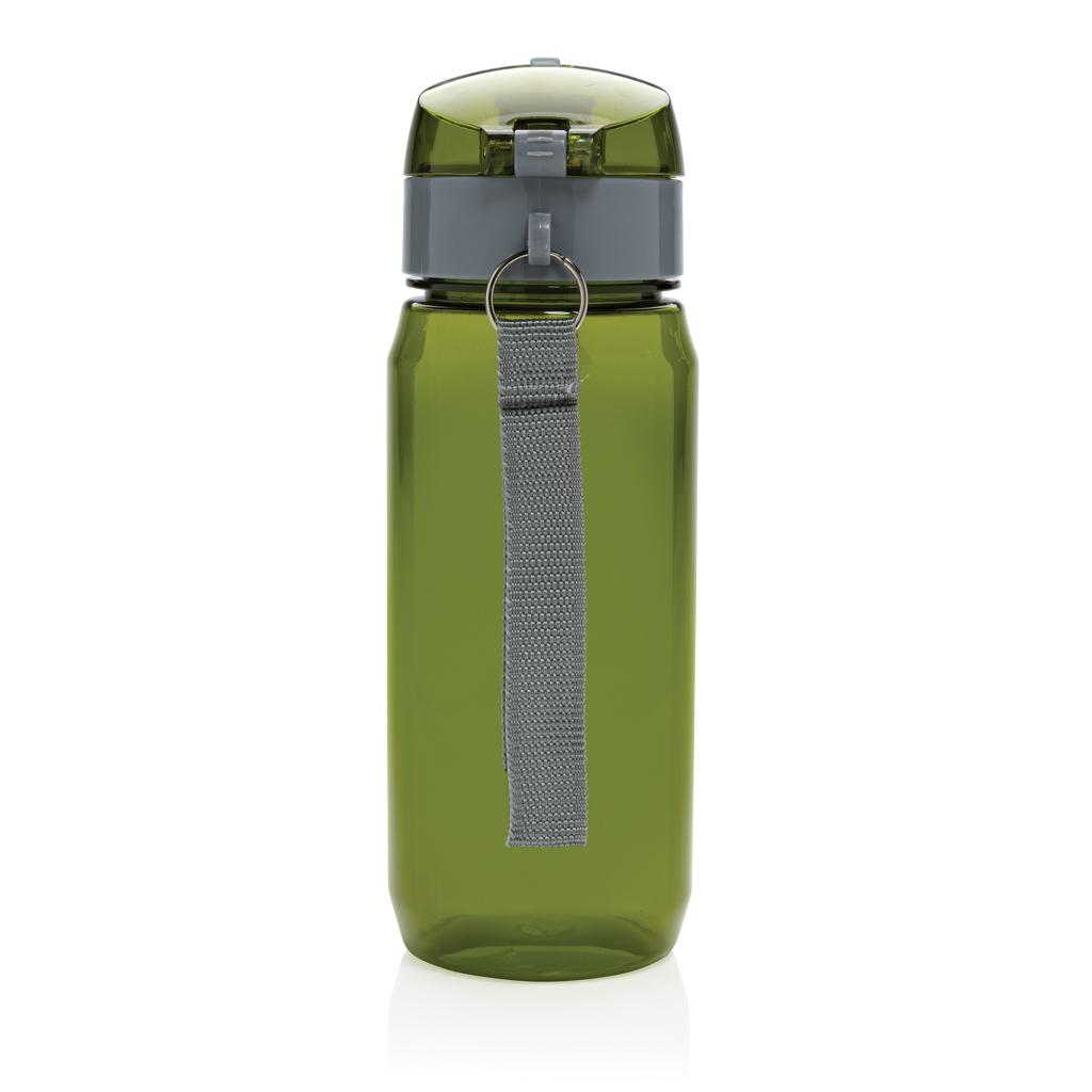 Sticlă de apă etanșă și blocabilă RCS din PET reciclat, 600ml Yide green