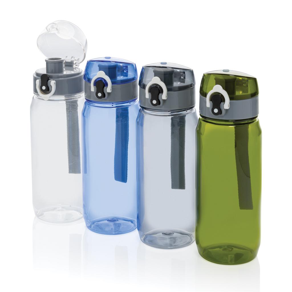 Sticlă de apă etanșă și blocabilă RCS din PET reciclat, 600ml Yide green