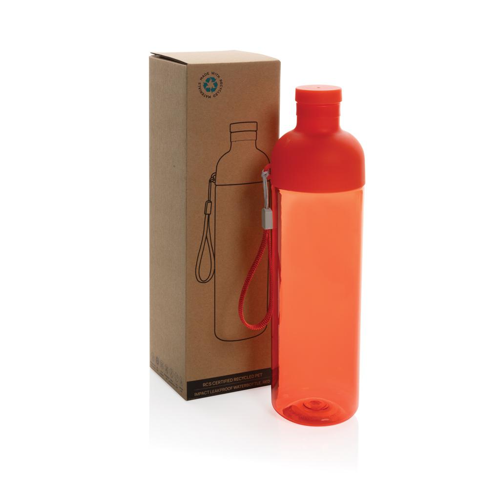Sticlă de apă etanșă Impact RCS din PET reciclat, 600ml red