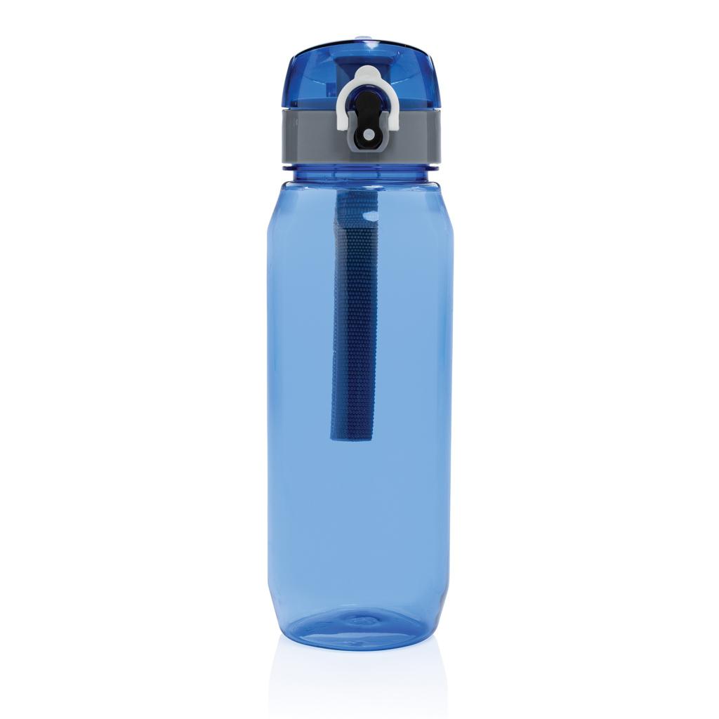 Sticlă de apă etanșă și blocabilă din PET reciclat RCS, 800ml Yide  blue
