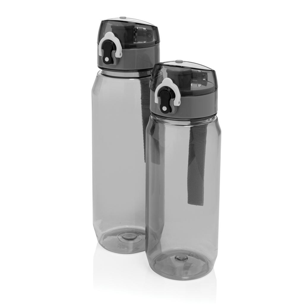 Sticlă de apă etanșă și blocabilă din PET reciclat RCS, 800ml Yide  black