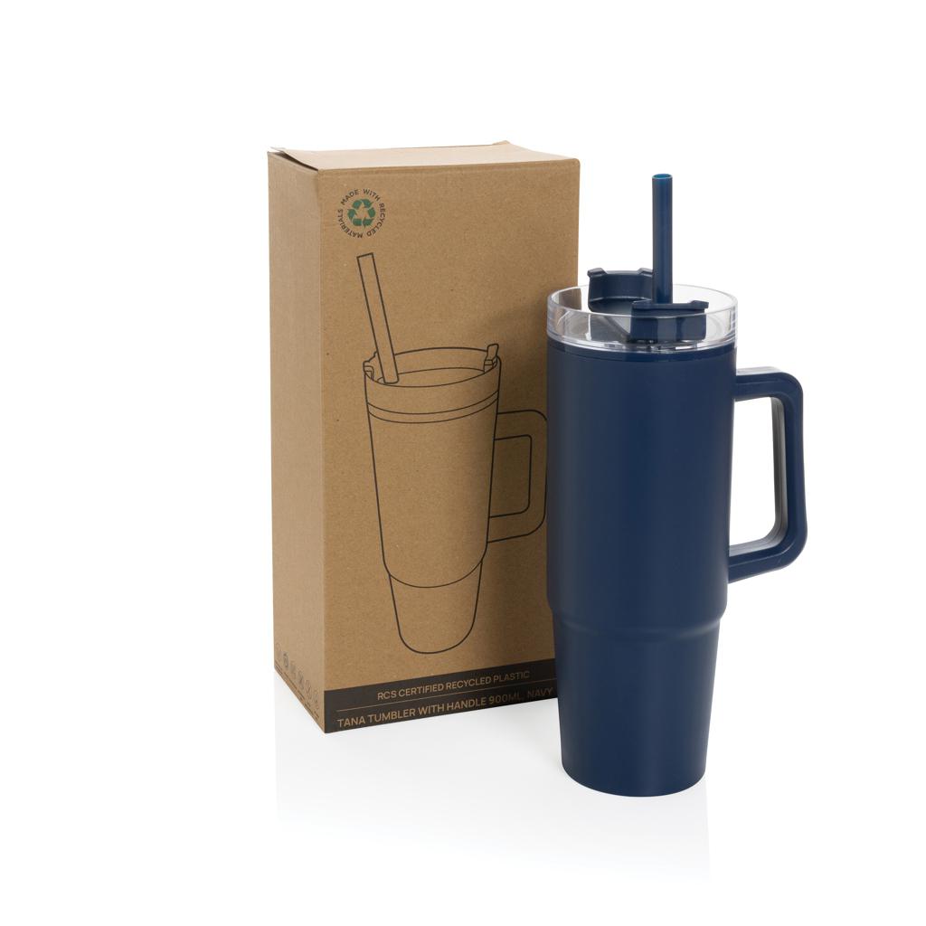 Pahar din plastic RCS cu mâner, 900ml Tana  navy