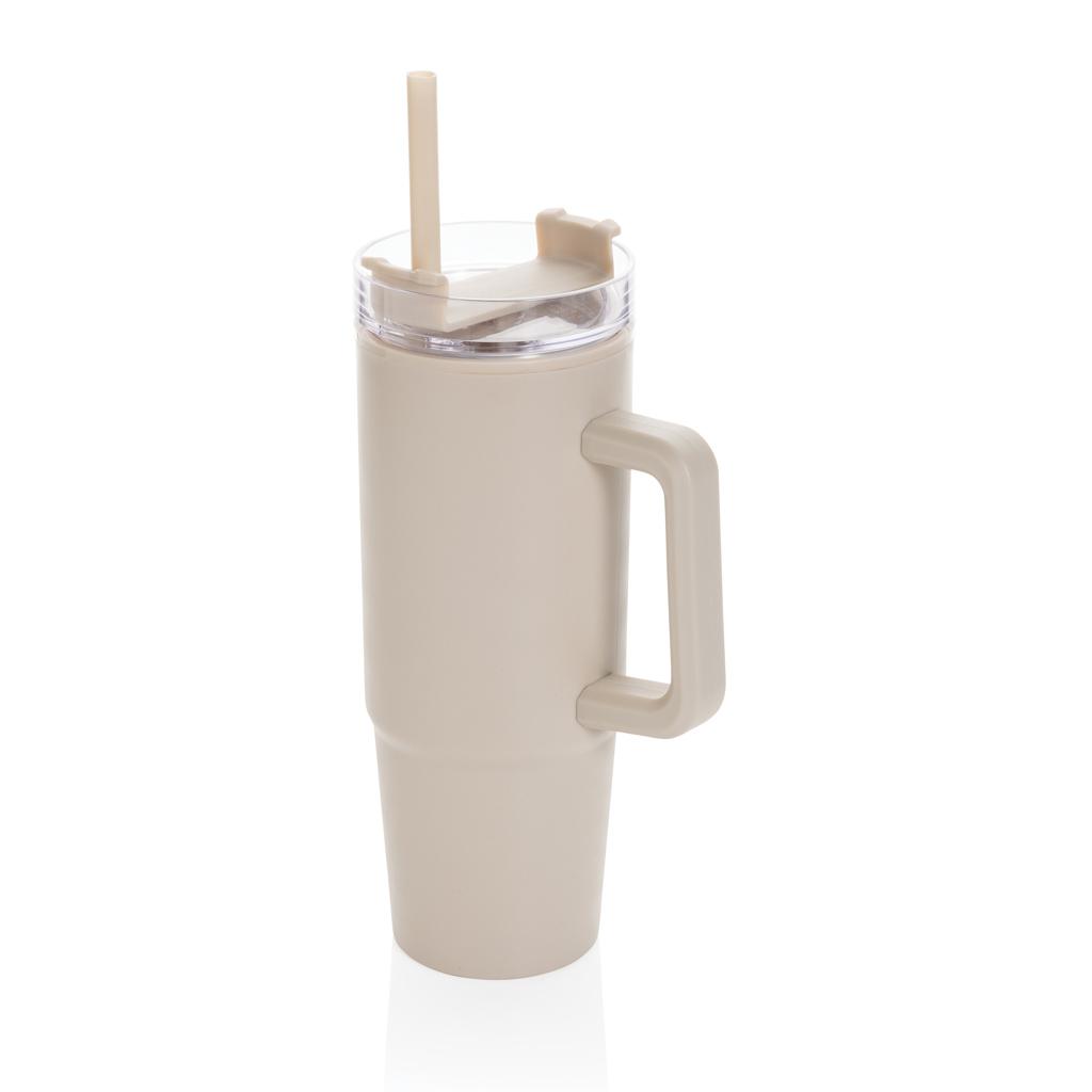 Pahar din plastic RCS cu mâner, 900ml Tana  off white