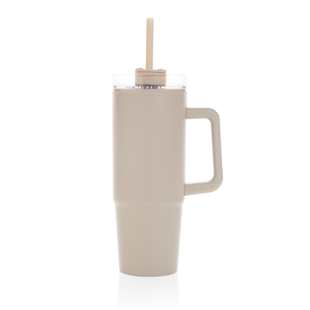 Pahar din plastic RCS cu mâner, 900ml Tana  off white