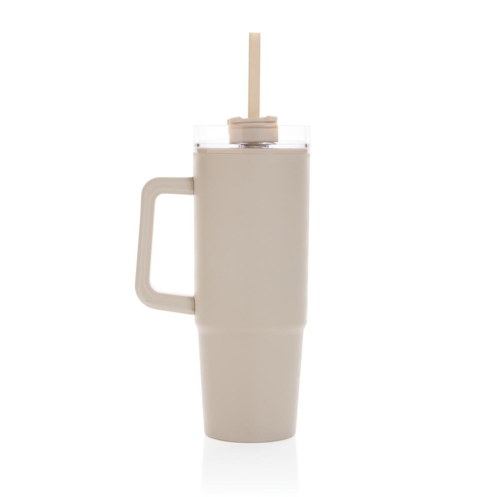 Pahar din plastic RCS cu mâner, 900ml Tana  off white