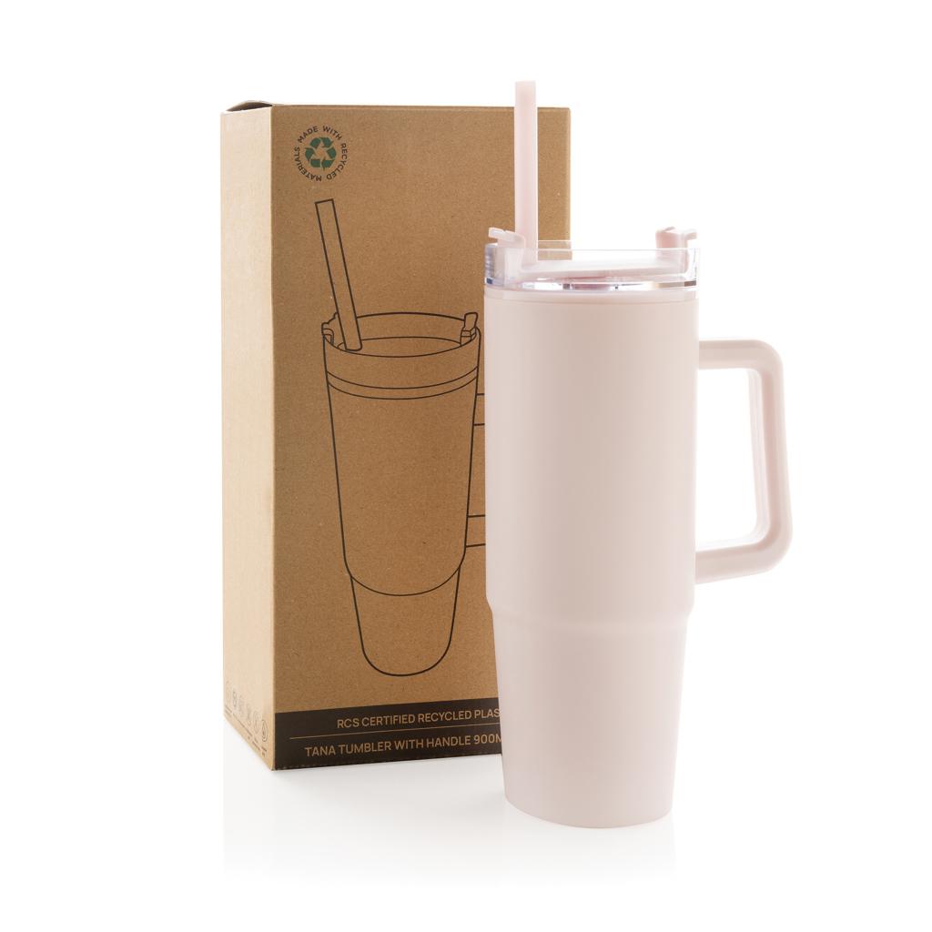 Pahar din plastic RCS cu mâner, 900ml Tana  pink