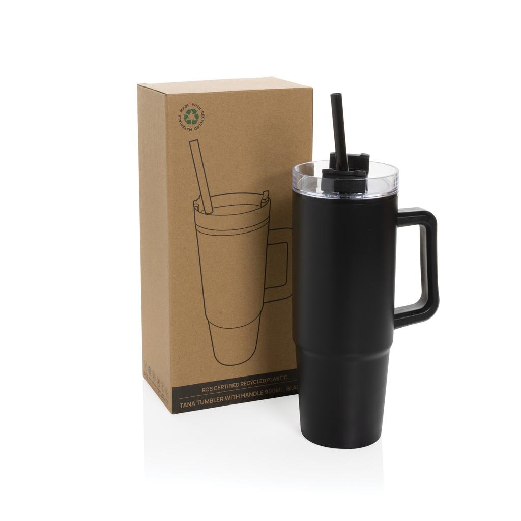 Pahar din plastic RCS cu mâner, 900ml Tana  black