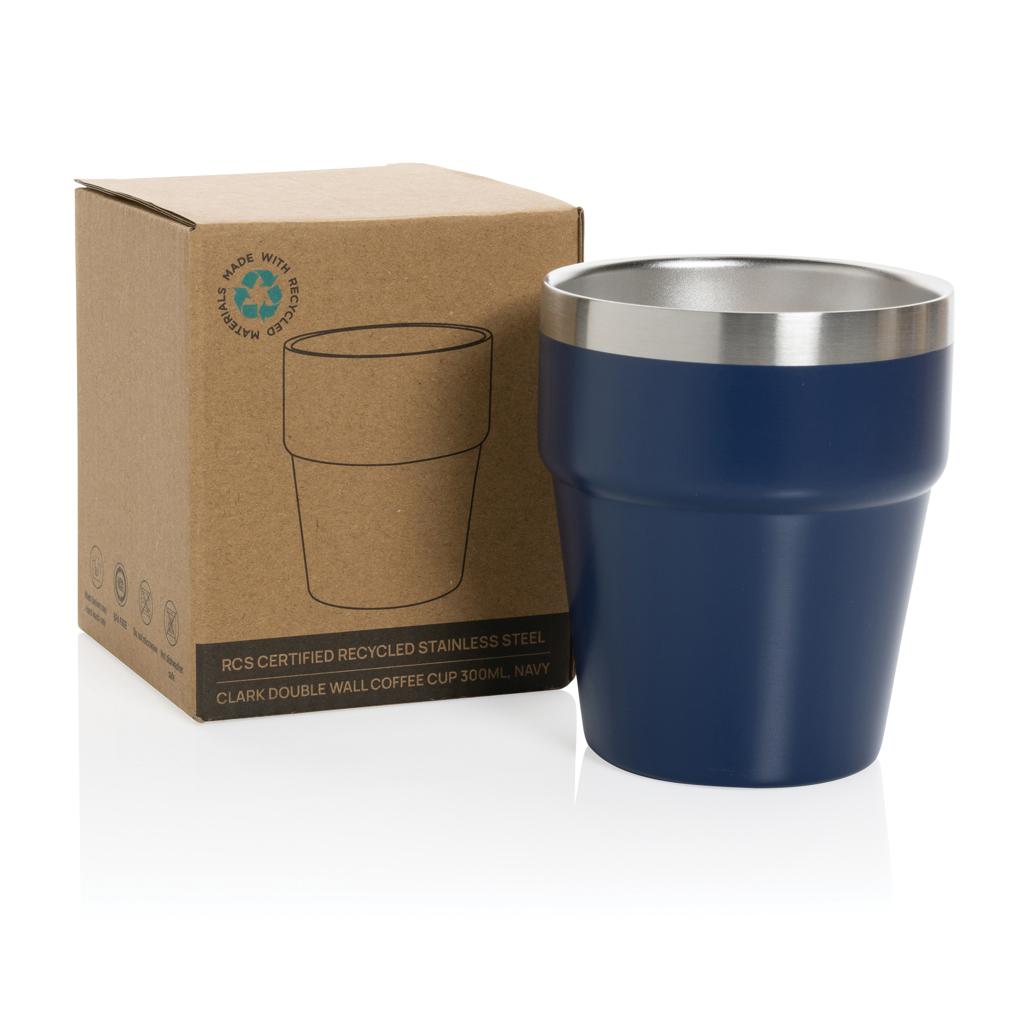 Ceașcă de cafea RCS cu pereți dubli, 300ml Clark  navy