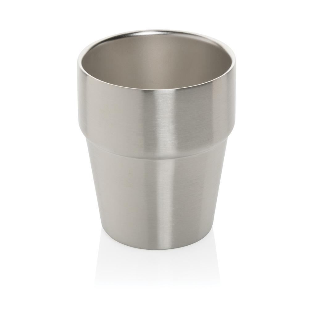 Ceașcă de cafea RCS cu pereți dubli, 300ml Clark  silver