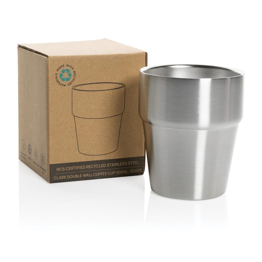 Ceașcă de cafea RCS cu pereți dubli, 300ml Clark  silver