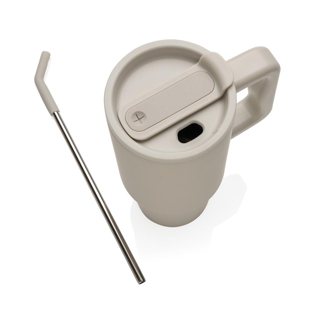 Pahar deluxe din oțel inoxidabil reciclat RCS, 900ml Embrace off white