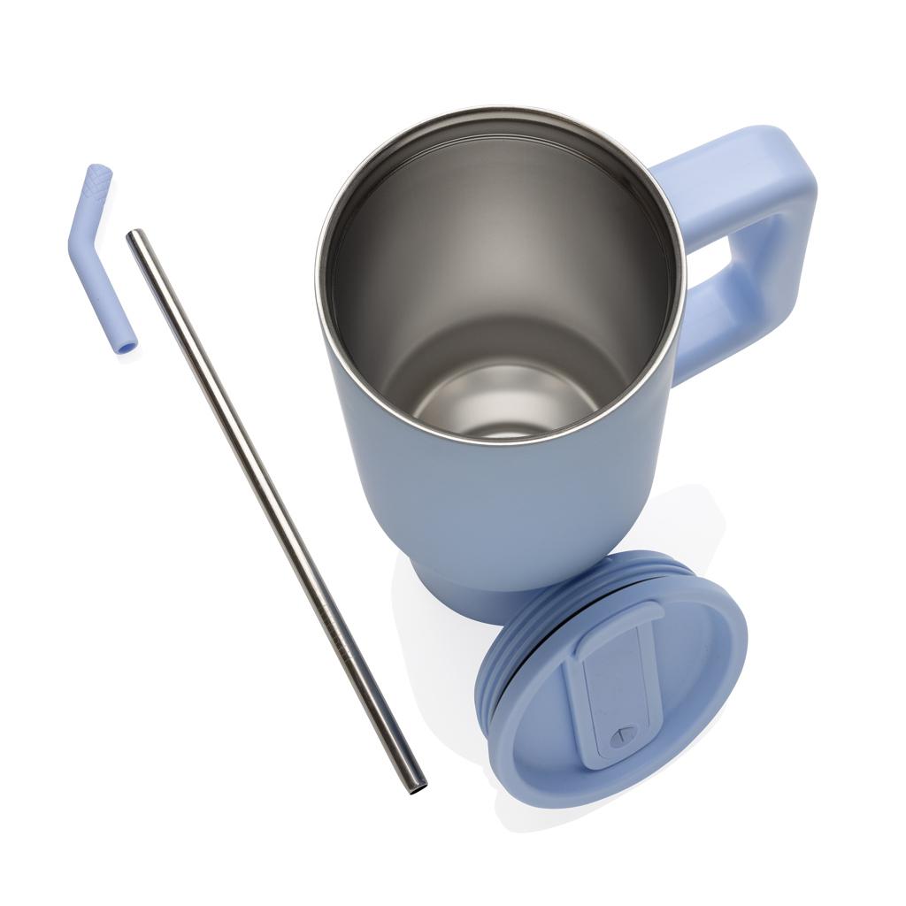 Pahar deluxe din oțel inoxidabil reciclat RCS, 900ml Embrace light blue