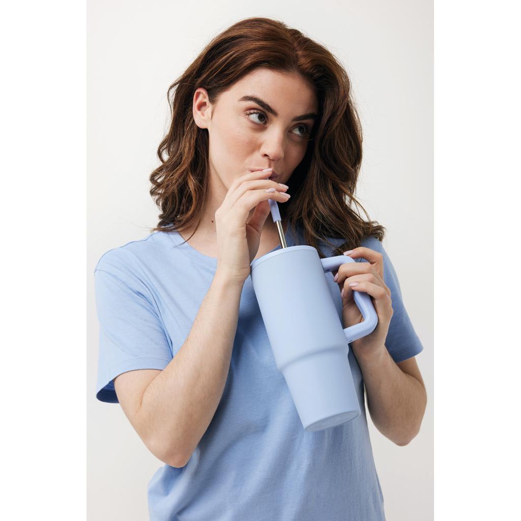 Pahar deluxe din oțel inoxidabil reciclat RCS, 900ml Embrace light blue