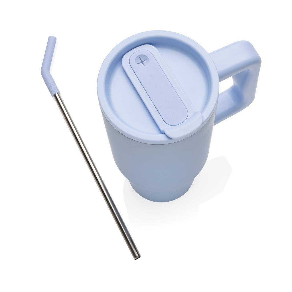 Pahar deluxe din oțel inoxidabil reciclat RCS, 900ml Embrace light blue