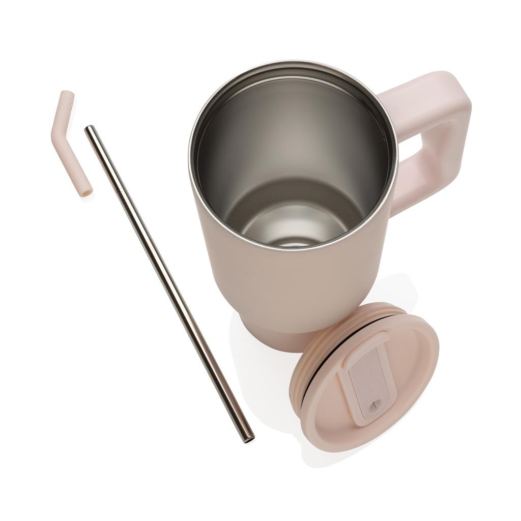 Pahar deluxe din oțel inoxidabil reciclat RCS, 900ml Embrace pink