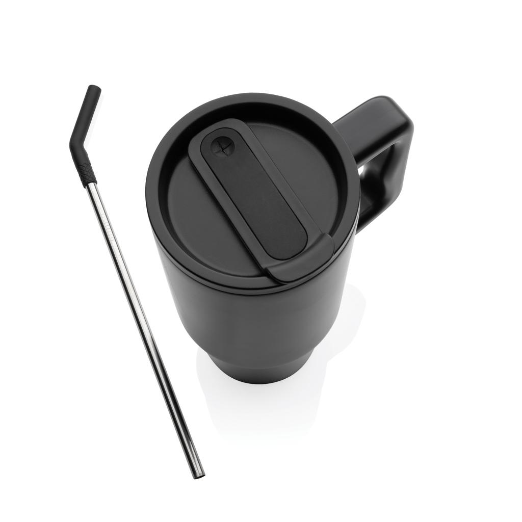 Pahar deluxe din oțel inoxidabil reciclat RCS, 900ml Embrace black