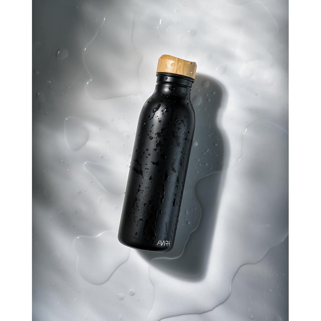 Sticlă de apă  Re-steel RCS cu pereți simpli, 600ml Avira Alcor black