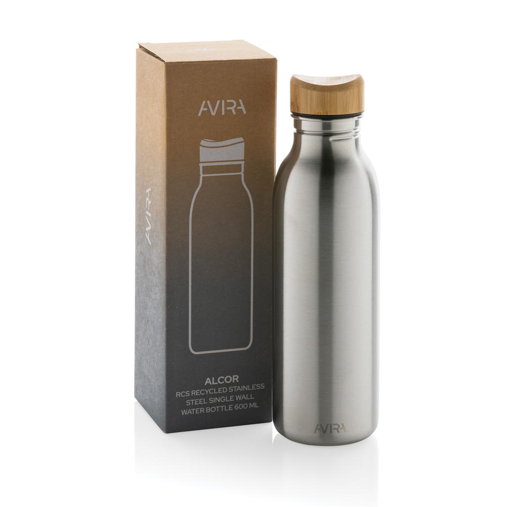 Sticlă de apă  Re-steel RCS cu pereți simpli, 600ml Avira Alcor silver