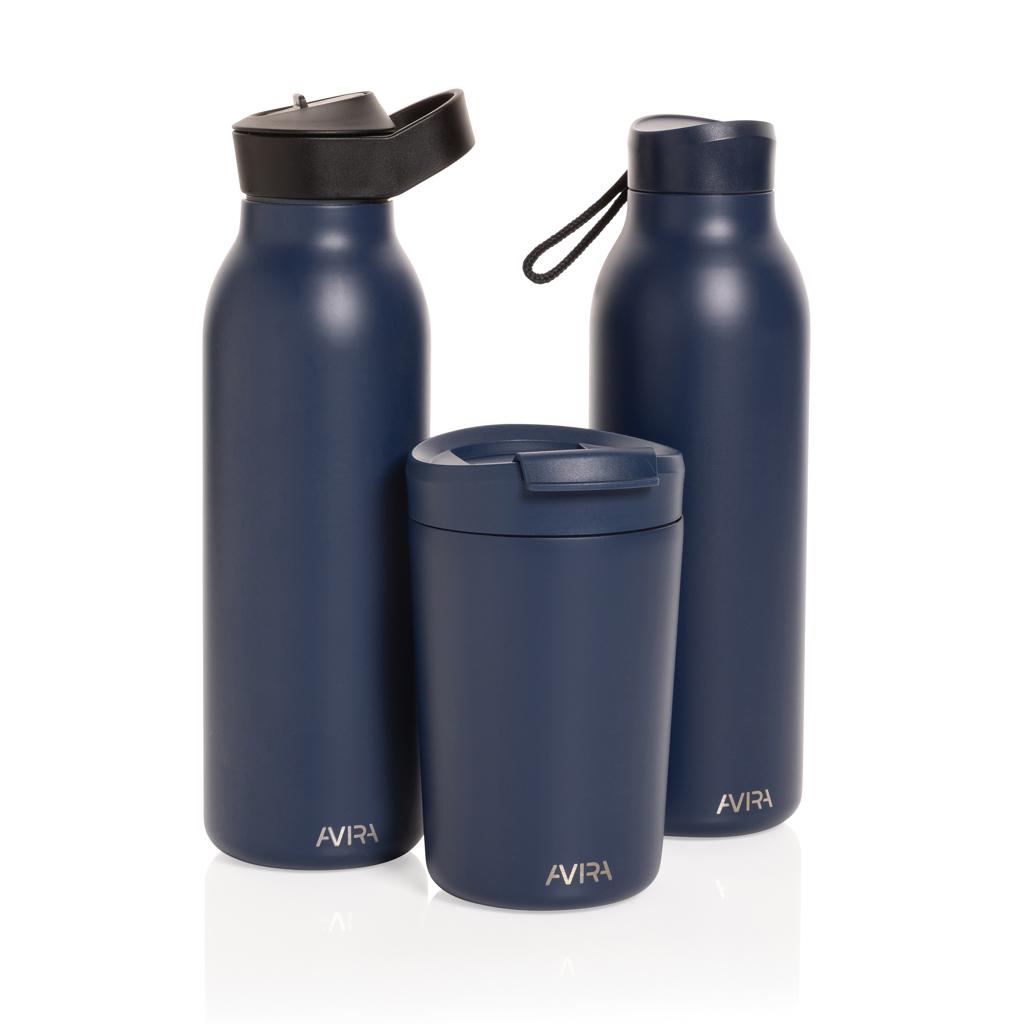 Sticlă de apă Re-steel  RCS cu capac fliptop, 500ml Avira Ara navy