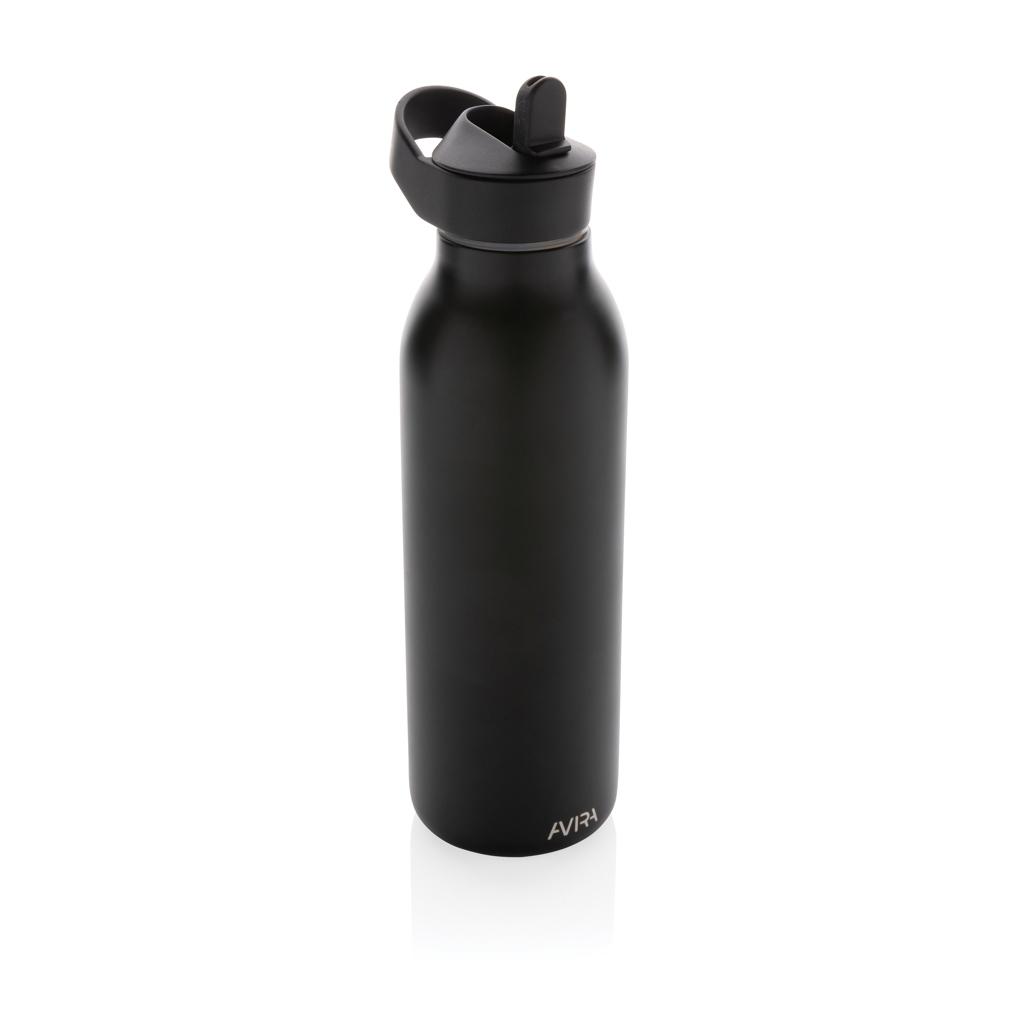 Sticlă de apă Re-steel  RCS cu capac fliptop, 500ml Avira Ara black