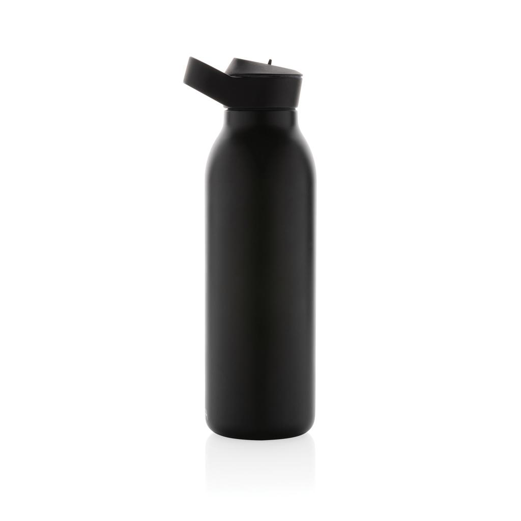 Sticlă de apă Re-steel  RCS cu capac fliptop, 500ml Avira Ara black
