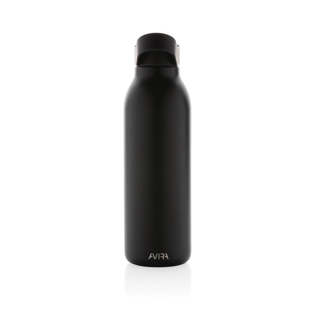 Sticlă de apă Re-steel  RCS cu capac fliptop, 500ml Avira Ara black