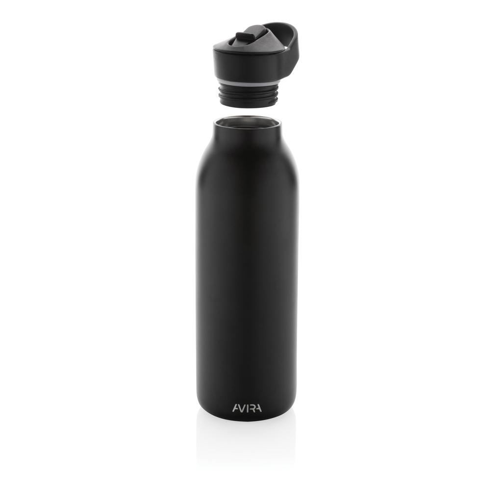 Sticlă de apă Re-steel  RCS cu capac fliptop, 500ml Avira Ara black