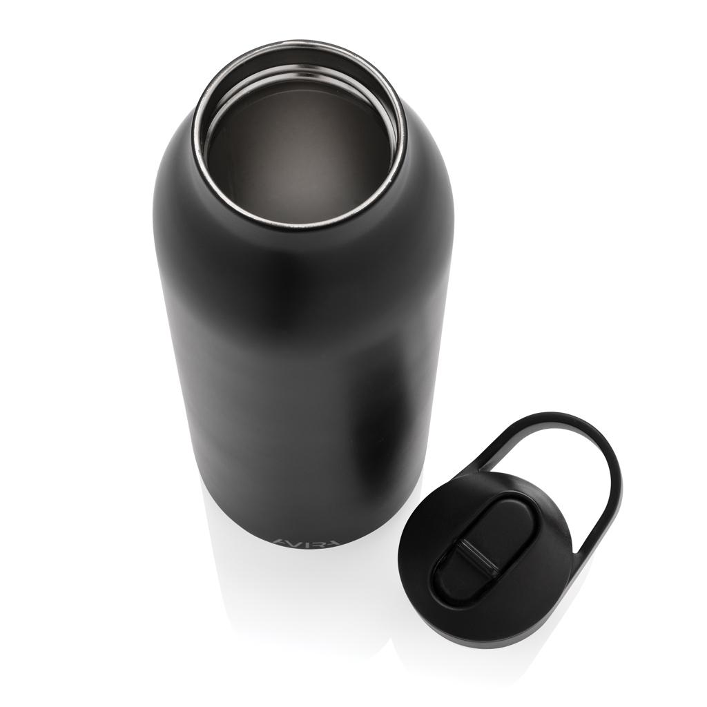 Sticlă de apă Re-steel  RCS cu capac fliptop, 500ml Avira Ara black
