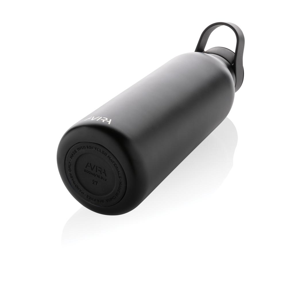 Sticlă de apă Re-steel  RCS cu capac fliptop, 500ml Avira Ara black