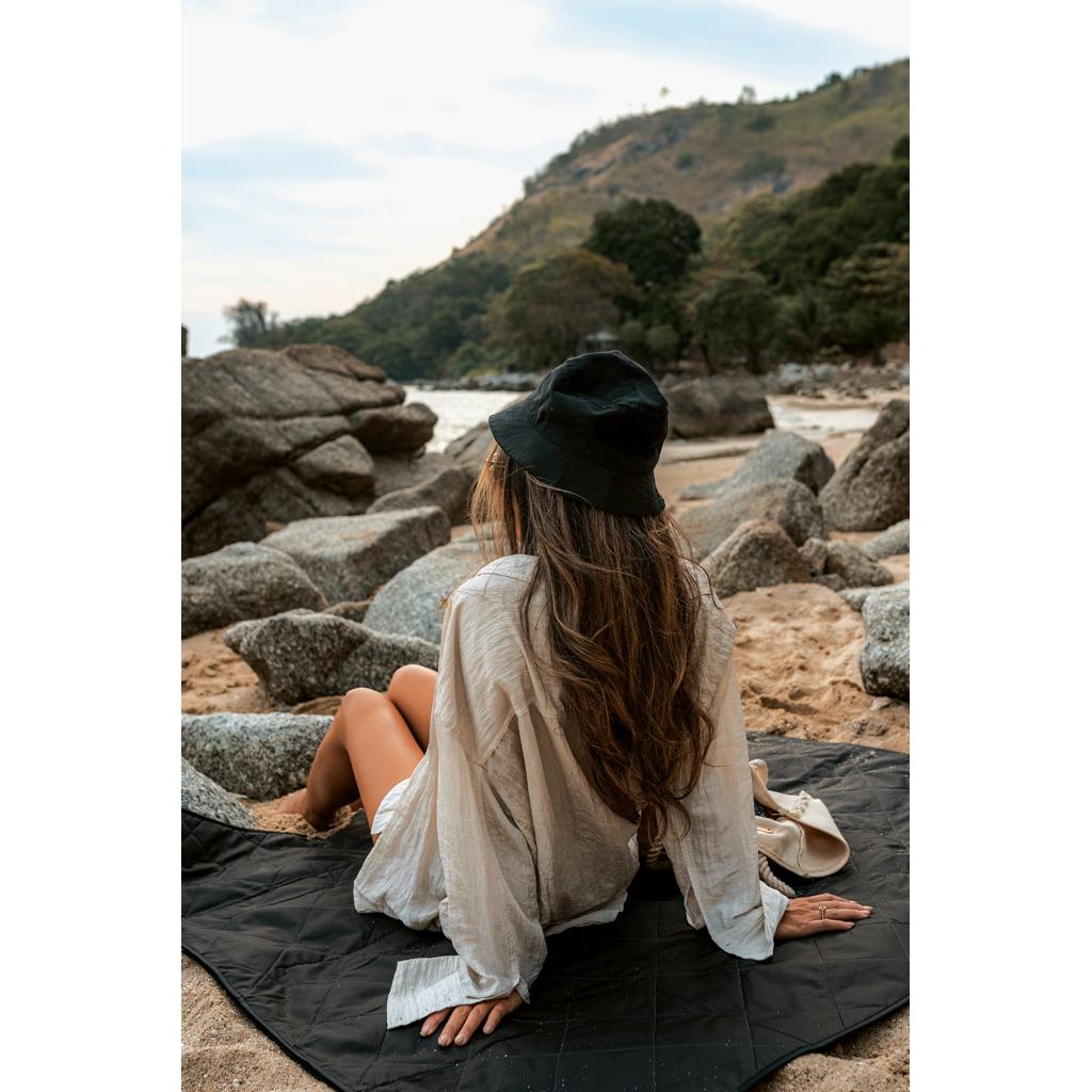 Pălărie tip bucket din pânză reciclabilă de 285 gsm, mărime universală, necolorată Impact Aware™ black