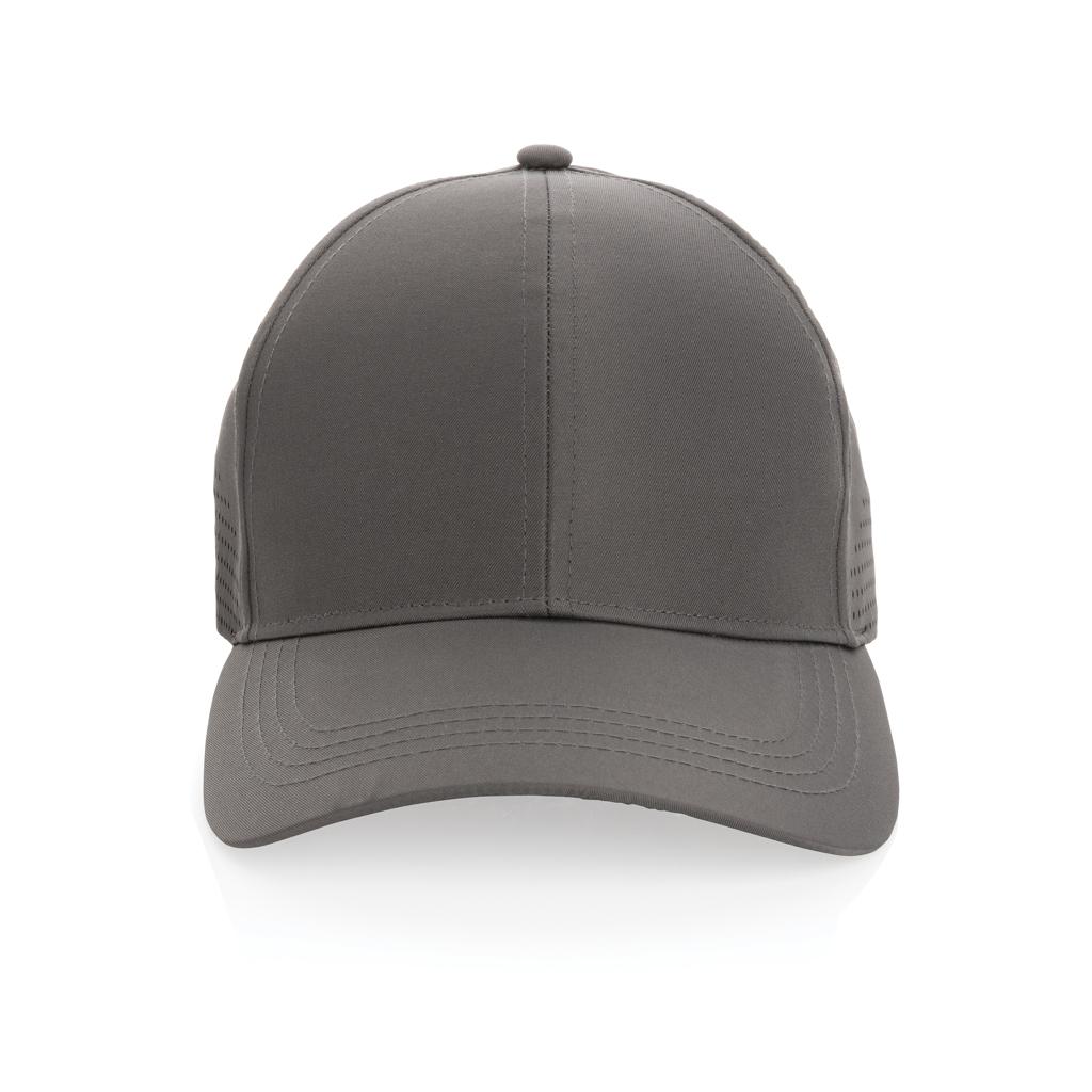 Șapcă sport din RPET, cu 6 panouri Impact AWARE™ grey