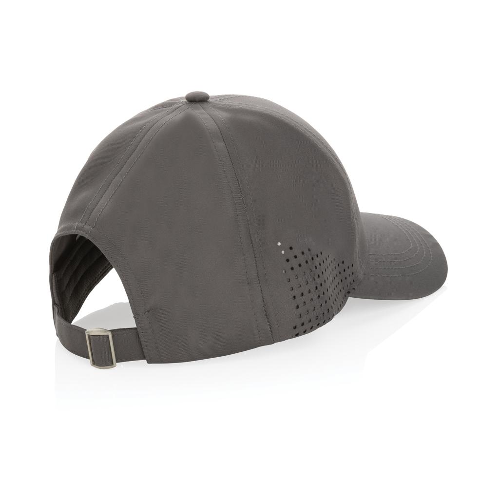 Șapcă sport din RPET, cu 6 panouri Impact AWARE™ grey