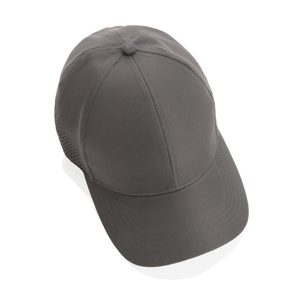 Șapcă sport din RPET, cu 6 panouri Impact AWARE™ grey