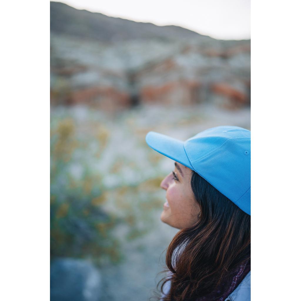 Șapcă cu 6 panouri din bumbac reciclat de 280gr, cu tracer AWARE™Impact tranquil blue